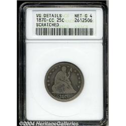 1870-CC[25C]--Scratched--ANACS. VG Details, Net Good 4.