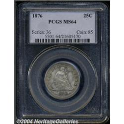 1876[25C] MS64 PCGS.