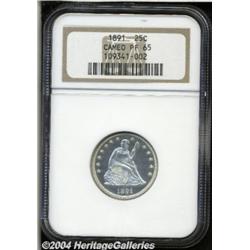 1891[25C] PR65 Cameo NGC.