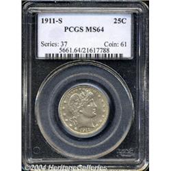 1911-S[25C] MS64 PCGS.