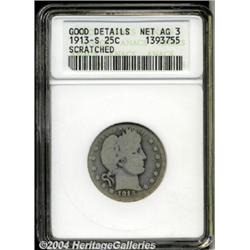 1913-S[25C]--scratched--ANACS. Good Details, Net AG3.
