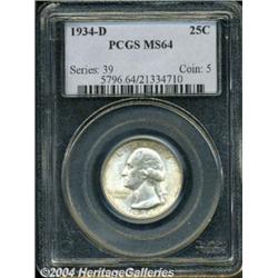 1934-D[25C] MS64 PCGS.
