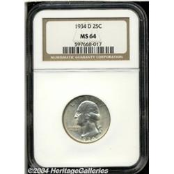 1934-D[25C] MS64 NGC.
