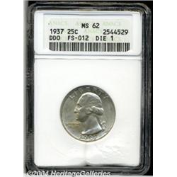 1937[25C] Doubled Die Obverse MS62 ANACS.