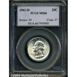 1942-D[25C] MS66 PCGS.