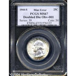 1944-S Doubled Die Obverse MS67 PCGS.