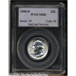 1950-D[25C] MS66 PCGS.