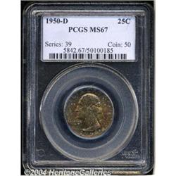 1950-D[25C] MS67 PCGS.