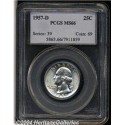 1957-D[25C] MS66 PCGS.