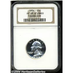 1954[25C] PR69 Cameo NGC.