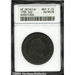 1795[50C] 2 Leaves--Scratched--ANACS. VF Details, Net Fine 15.