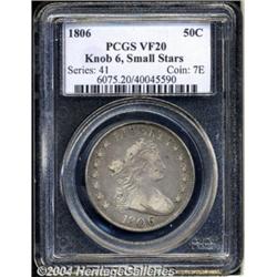 1806[50C] Knobbed 6, Small Stars VF20 PCGS.