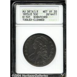 1815/2[50C]--Scratched, Tooled, Cleaned--ANACS. AU Details, Net VF30.