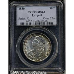 1830[50C] Large 0 MS63 PCGS.