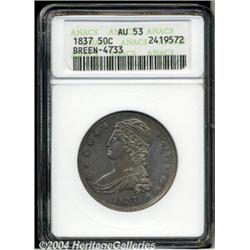 1837[50C] AU53 ANACS.