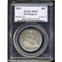 1839[50C] No Drapery XF45 PCGS.