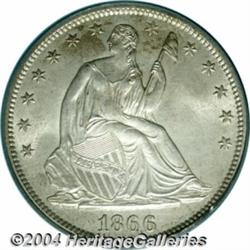 1866-S[50C] Motto MS64 PCGS.