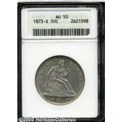 1873-S[50C] Arrows AU50 ANACS.