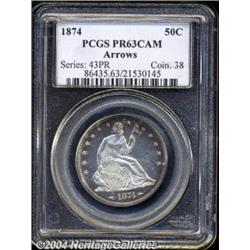 1874[50C] Arrows PR63 Cameo PCGS.