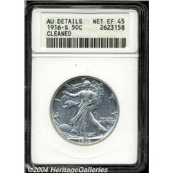 1916-S[50C]--Cleaned--ANACS. AU Details, Net XF45.