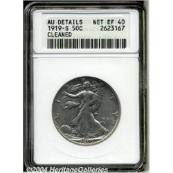 1919-S[50C]--Cleaned--ANACS. AU Details, Net XF40.