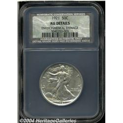 1921[50C] AU50 Details, Environmental Damage, NCS.