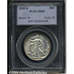 1935-S[50C] MS65 PCGS.