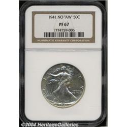 1941[50C] No AW PR67 NGC.