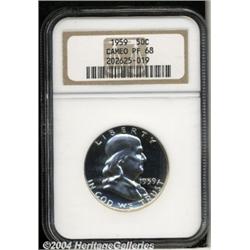 1959[50C] PR68 Cameo NGC.