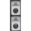 (2) 1967[50C] SMS MS67 Deep Cameo NGC,