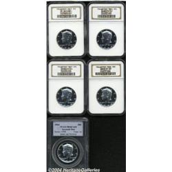 (2) 1964[50C] Accented Hair PR66 Cameo NGC; 1964 Accented Hair PR66 Cameo PCGS;