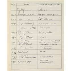 Adm. U. S. Grant Sharp, Jr.'s Vietnam-era Guest Log