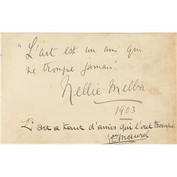 Nellie Melba and Victor Maurel