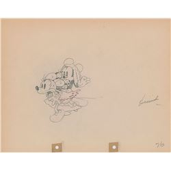 Mickey and Minnie Mouse production drawing from Mickey's Mellerdrammer