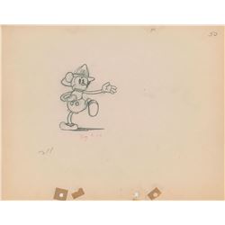 Mickey Mouse production drawing from Mickey's Fire Brigade