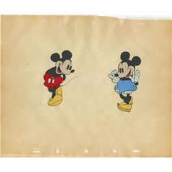 Mickey and Minnie Mouse production cel