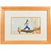 Image 1 : Watercolor key master panoramic background from Boat Builders, with recreated Goofy cel set-up