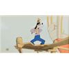 Image 2 : Watercolor key master panoramic background from Boat Builders, with recreated Goofy cel set-up