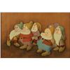 Image 2 : Bashful, Doc, Sneezy, Happy, and Sleepy production cels from Snow White and the Seven Dwarfs