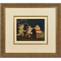 Dopey, Grumpy, and Doc production cels from Snow White and the Seven Dwarfs