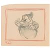 Image 1 : Happy production storyboard drawing from Snow White and the Seven Dwarfs