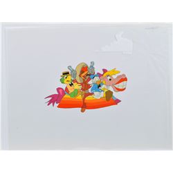 Donald Duck, Jose Carioca, and Panchito Pistoles production cel from The Three Caballeros