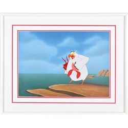 Scuttle and Sebastian production cel from The Little Mermaid