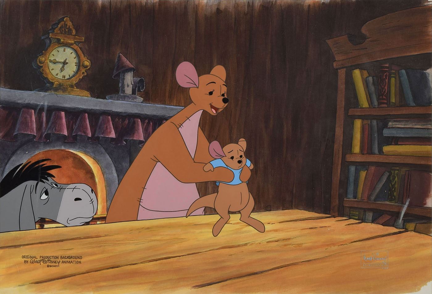 Kanga, Roo, and Eeyore production key master background set-up from The ...