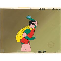 Batman and Robin production cel and sketches from The New Adventures of Batman