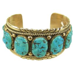 Zuni Gold Bracelet - Robert/Bernice Leekya