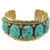 Image 1 : Zuni Gold Bracelet - Robert/Bernice Leekya