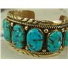 Image 5 : Zuni Gold Bracelet - Robert/Bernice Leekya