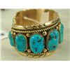Image 6 : Zuni Gold Bracelet - Robert/Bernice Leekya