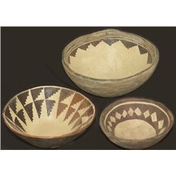 3 Mimbres Pottery Bowls